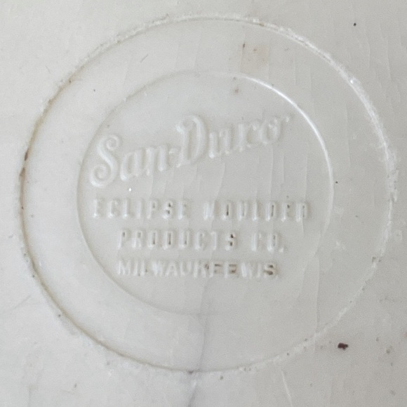 1930s SAN DURO Eclipse Molded Ivory Celluloid Vanity Set - Picture 7 of 9